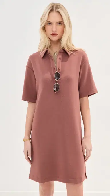 LE BOP Solene Polo Mini Dress Nutmeg | Thumbnail 2 LE BOP Solene Polo Mini Dress Nutmeg | Thumbnail 2