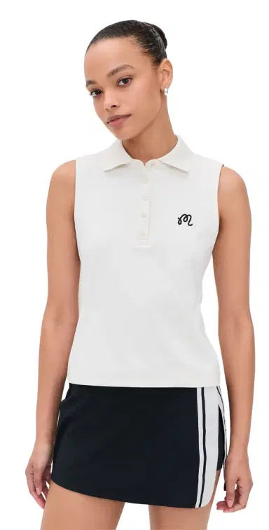 Malbon Claudia Polo Top White/White | Thumbnail 1 Malbon Claudia Polo Top White/White | Thumbnail 1