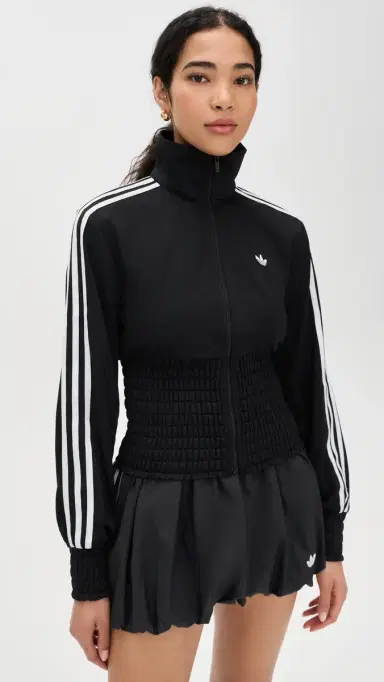 Adidas Smocked Firebird Track Jacket Black | Thumbnail 2 Adidas Smocked Firebird Track Jacket Black | Thumbnail 2