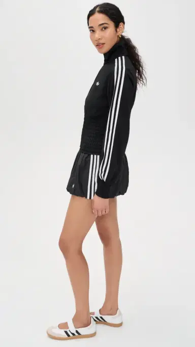 Adidas Smocked Firebird Track Jacket Black | Thumbnail 4 Adidas Smocked Firebird Track Jacket Black | Thumbnail 4
