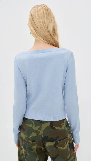 Polo Ralph Lauren Cotton ong Sleeve Boat Neck Pullover Stone Blue Heather | Thumbnail 4 Polo Ralph Lauren Cotton ong Sleeve Boat Neck Pullover Stone Blue Heather | Thumbnail 4