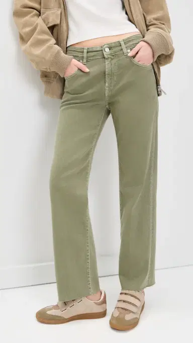 7 For All Mankind Calie Straight Ankle Jeans Army | Thumbnail 2 7 For All Mankind Calie Straight Ankle Jeans Army | Thumbnail 2