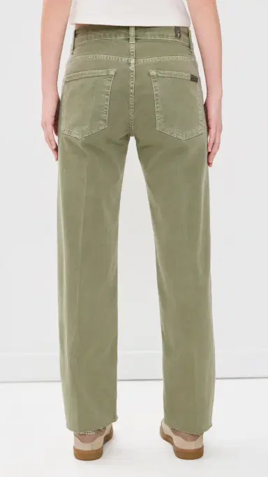 7 For All Mankind Calie Straight Ankle Jeans Army | Thumbnail 3 7 For All Mankind Calie Straight Ankle Jeans Army | Thumbnail 3