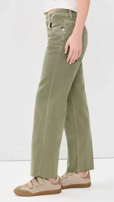 7 For All Mankind Calie Straight Ankle Jeans Army | Thumbnail 4 7 For All Mankind Calie Straight Ankle Jeans Army | Thumbnail 4