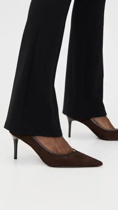Tory Burch Double T Buckle Pumps 80mm Dark Cocoa | Thumbnail 3 Tory Burch Double T Buckle Pumps 80mm Dark Cocoa | Thumbnail 3