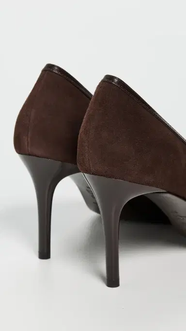 Tory Burch Double T Buckle Pumps 80mm Dark Cocoa | Thumbnail 4 Tory Burch Double T Buckle Pumps 80mm Dark Cocoa | Thumbnail 4