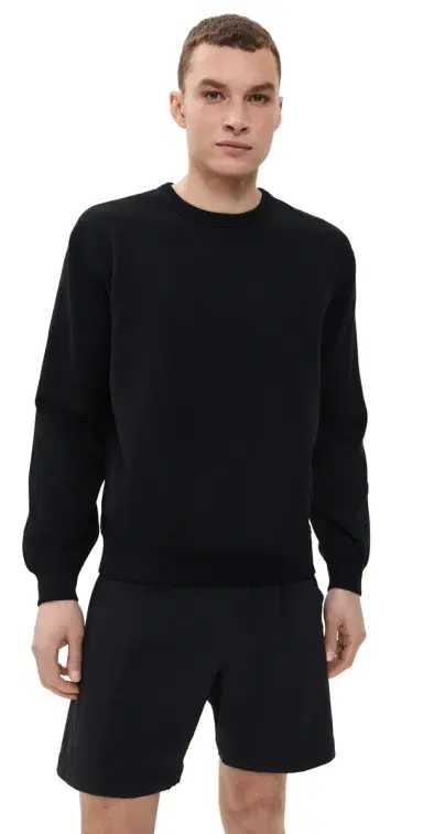 REIGNING CHAMP Midweight Terry Standard Crewneck Black | Thumbnail 1 REIGNING CHAMP Midweight Terry Standard Crewneck Black | Thumbnail 1