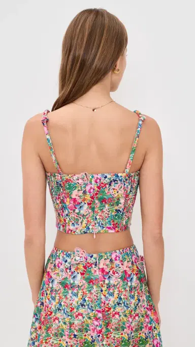 Farm Rio Peasant inen Floral Butterfly Top Peasant Floral Off-White | Thumbnail 3 Farm Rio Peasant inen Floral Butterfly Top Peasant Floral Off-White | Thumbnail 3