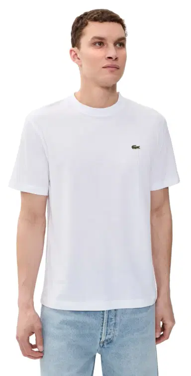 Lacoste Cotton Logo Tee White | Thumbnail 1 Lacoste Cotton Logo Tee White | Thumbnail 1