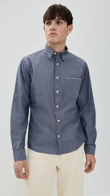 Billy Reid Msl 1-Pocket Shirt Blue | Thumbnail 2 Billy Reid Msl 1-Pocket Shirt Blue | Thumbnail 2