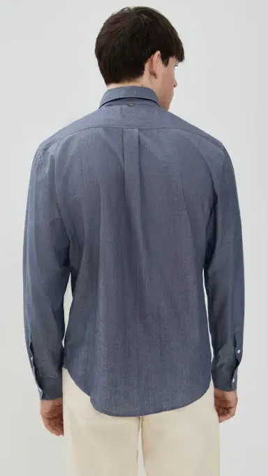 Billy Reid Msl 1-Pocket Shirt Blue | Thumbnail 3 Billy Reid Msl 1-Pocket Shirt Blue | Thumbnail 3