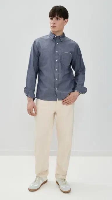 Billy Reid Msl 1-Pocket Shirt Blue | Thumbnail 5 Billy Reid Msl 1-Pocket Shirt Blue | Thumbnail 5