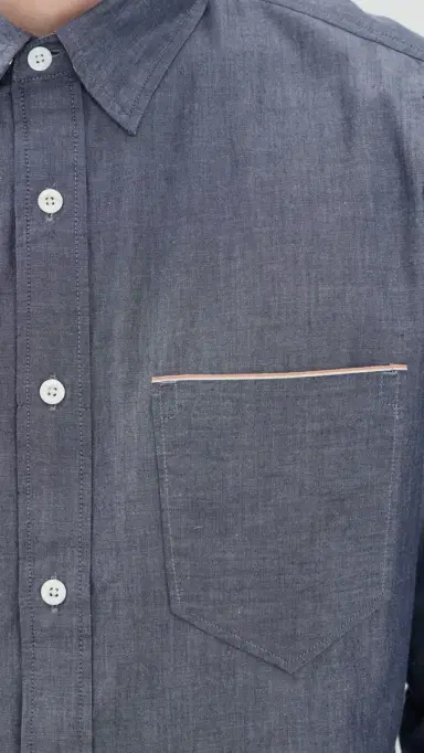 Billy Reid Msl 1-Pocket Shirt Blue | Thumbnail 6 Billy Reid Msl 1-Pocket Shirt Blue | Thumbnail 6