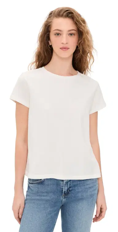 AGOLDE ong ine Adine Tee White Ash | Thumbnail 1 AGOLDE ong ine Adine Tee White Ash | Thumbnail 1