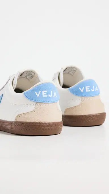 Veja Volley O. T. Leather Sneakers White/Aqua/Bark | Thumbnail 4 Veja Volley O. T. Leather Sneakers White/Aqua/Bark | Thumbnail 4