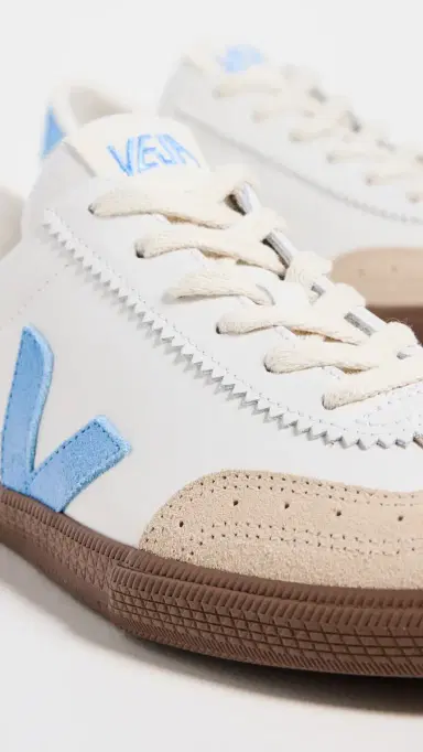 Veja Volley O. T. Leather Sneakers White/Aqua/Bark | Thumbnail 6 Veja Volley O. T. Leather Sneakers White/Aqua/Bark | Thumbnail 6