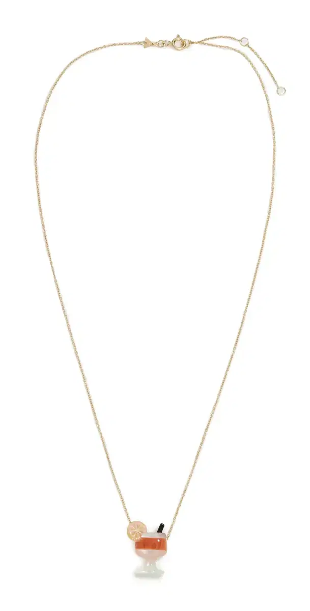 Cocktail Necklace Yellow Gold One Size Cocktail Necklace Yellow Gold One Size