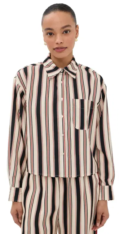 Little Lies Horizon Shirt Beige tripe | Thumbnail 1 Little Lies Horizon Shirt Beige tripe | Thumbnail 1