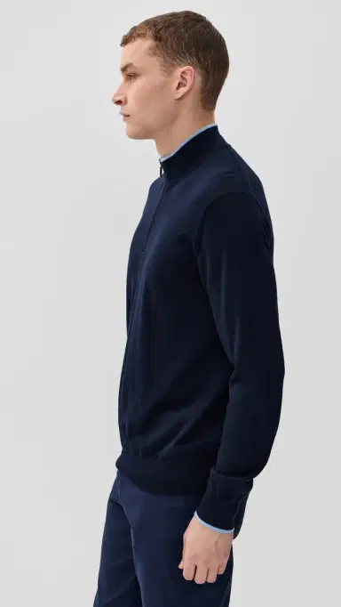 Greyson Saratoga Merino Quarter Zip Sweater altese Blue | Thumbnail 4 Greyson Saratoga Merino Quarter Zip Sweater altese Blue | Thumbnail 4