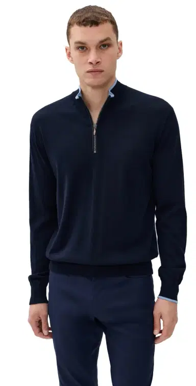Greyson Saratoga Merino Quarter Zip Sweater altese Blue | Thumbnail 1 Greyson Saratoga Merino Quarter Zip Sweater altese Blue | Thumbnail 1