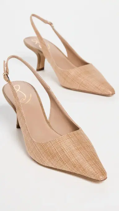 Sam Edelman Bianka Sling Pumps Buff Tan | Thumbnail 5 Sam Edelman Bianka Sling Pumps Buff Tan | Thumbnail 5