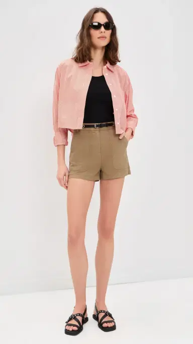 Ramy Brook Canvas Hilary Shorts Safari Green | Thumbnail 5 Ramy Brook Canvas Hilary Shorts Safari Green | Thumbnail 5