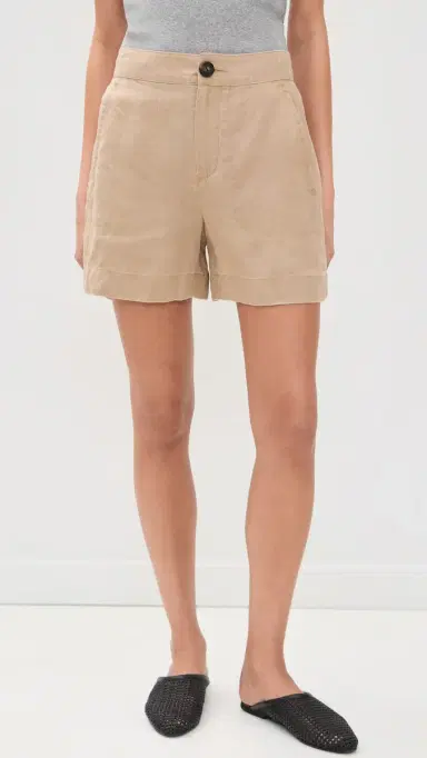 Vince Mid Rise Hemp Shorts Brulee | Thumbnail 2 Vince Mid Rise Hemp Shorts Brulee | Thumbnail 2