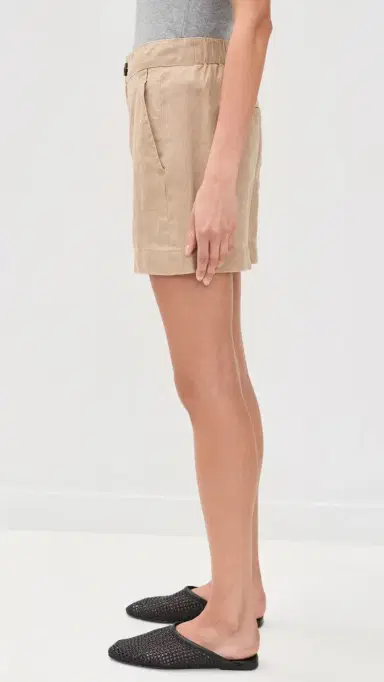Vince Mid Rise Hemp Shorts Brulee | Thumbnail 4 Vince Mid Rise Hemp Shorts Brulee | Thumbnail 4