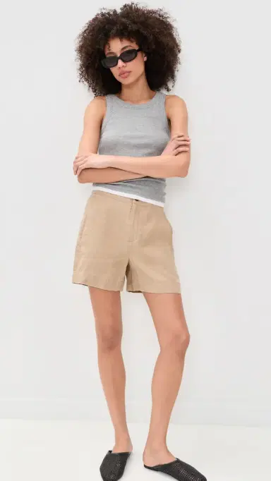Vince Mid Rise Hemp Shorts Brulee | Thumbnail 5 Vince Mid Rise Hemp Shorts Brulee | Thumbnail 5