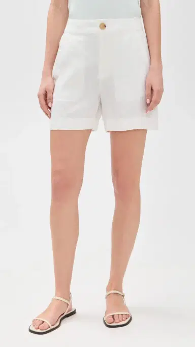 Vince Mid Rise Hemp Shorts Off White | Thumbnail 2 Vince Mid Rise Hemp Shorts Off White | Thumbnail 2