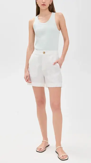 Vince Mid Rise Hemp Shorts Off White | Thumbnail 5 Vince Mid Rise Hemp Shorts Off White | Thumbnail 5