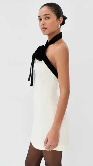 SIMKHAI Neck Tie Jolie Mini Dress Multi | Thumbnail 4 SIMKHAI Neck Tie Jolie Mini Dress Multi | Thumbnail 4