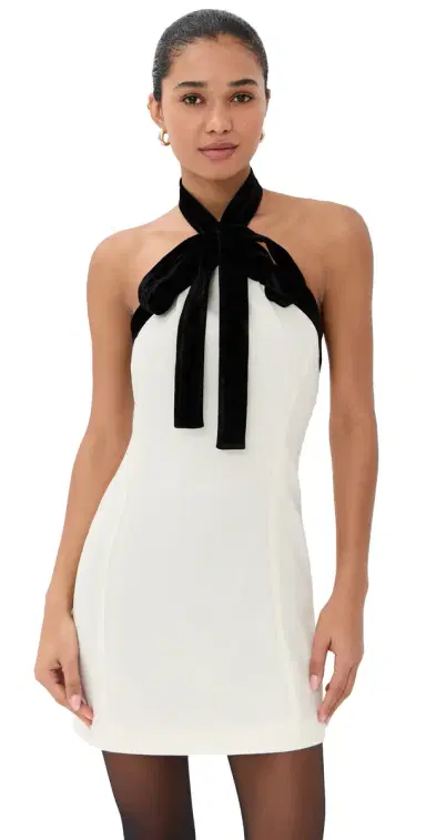 SIMKHAI Neck Tie Jolie Mini Dress Multi | Thumbnail 1 SIMKHAI Neck Tie Jolie Mini Dress Multi | Thumbnail 1