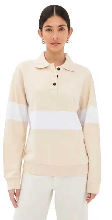 Kallmeyer Blake Rugby Polo Vanilla/White | Thumbnail 1 Kallmeyer Blake Rugby Polo Vanilla/White | Thumbnail 1