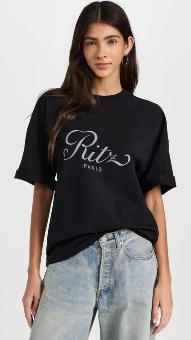 Frame x Ritz Paris T Shirt Black | Thumbnail 2 Frame x Ritz Paris T Shirt Black | Thumbnail 2