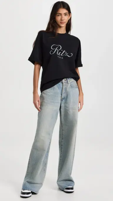 Frame x Ritz Paris T Shirt Black | Thumbnail 5 Frame x Ritz Paris T Shirt Black | Thumbnail 5