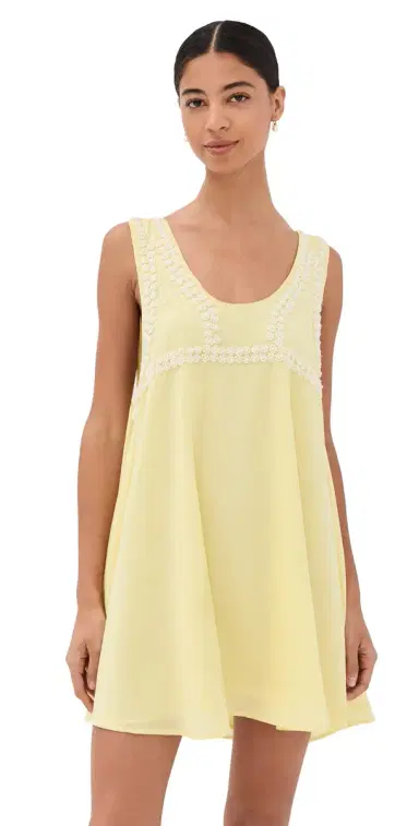 La Vie Style House Pearl Beaded Bra Mini Swing Dress | Thumbnail 1 La Vie Style House Pearl Beaded Bra Mini Swing Dress | Thumbnail 1