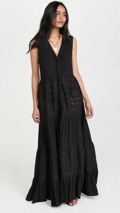 Playa Lucila Eyelet Maxi Dress Black | Thumbnail 5 Playa Lucila Eyelet Maxi Dress Black | Thumbnail 5