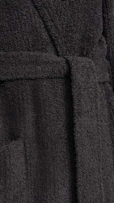 Barefoot Dreams CozyChic Ribbed Hooded Robe Carbon 2 | Thumbnail 6 Barefoot Dreams CozyChic Ribbed Hooded Robe Carbon 2 | Thumbnail 6