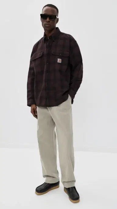 Carhartt WIP Long Sleeve Edmands Shirt Edmands Check/Natural/Palis | Thumbnail 5 Carhartt WIP Long Sleeve Edmands Shirt Edmands Check/Natural/Palis | Thumbnail 5