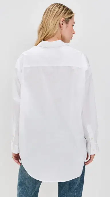 R13 Drop Neck Oxford Shirt White | Thumbnail 3 R13 Drop Neck Oxford Shirt White | Thumbnail 3