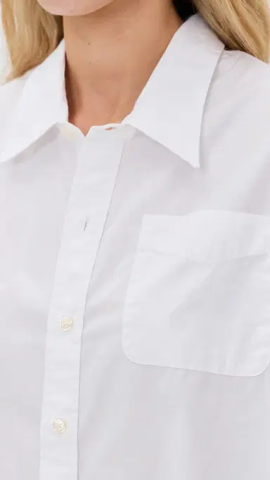 R13 Drop Neck Oxford Shirt White | Thumbnail 6 R13 Drop Neck Oxford Shirt White | Thumbnail 6