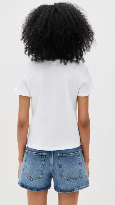 Leset Laura V Neck Tee White | Thumbnail 3 Leset Laura V Neck Tee White | Thumbnail 3