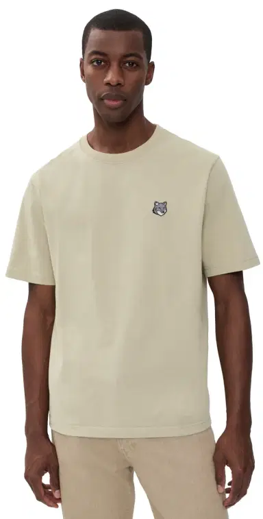 Maison Kitsuné Fox Head Comfort T-Shirt Tea Leaf | Thumbnail 1 Maison Kitsuné Fox Head Comfort T-Shirt Tea Leaf | Thumbnail 1