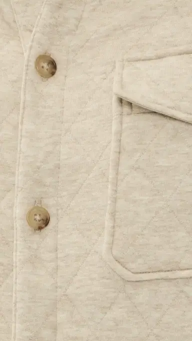 Polo Ralph Lauren Quilted Double Knit Jersey Shirt Jacket Expedition Dune Heather | Thumbnail 6 Polo Ralph Lauren Quilted Double Knit Jersey Shirt Jacket Expedition Dune Heather | Thumbnail 6