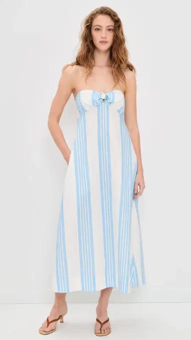 Posse Rosie Strapless Dress Nautical tripe | Thumbnail 2 Posse Rosie Strapless Dress Nautical tripe | Thumbnail 2