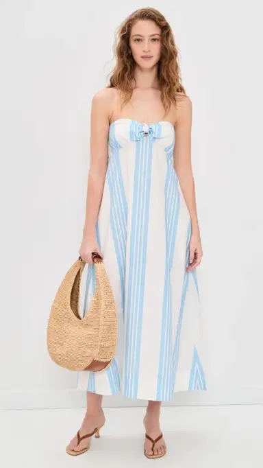 Posse Rosie Strapless Dress Nautical tripe | Thumbnail 5 Posse Rosie Strapless Dress Nautical tripe | Thumbnail 5