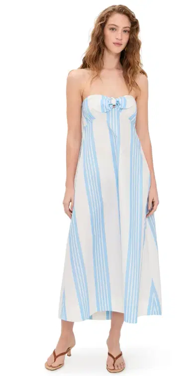 Posse Rosie Strapless Dress Nautical tripe | Thumbnail 1 Posse Rosie Strapless Dress Nautical tripe | Thumbnail 1