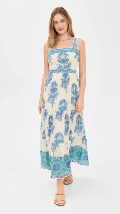 Bell Ophelia Maxi Dress Turquoise And Blue otif | Thumbnail 2 Bell Ophelia Maxi Dress Turquoise And Blue otif | Thumbnail 2