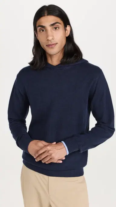 Greyson Koko Cashmere Blend Hoodie Sweater Maltese Blue | Thumbnail 2 Greyson Koko Cashmere Blend Hoodie Sweater Maltese Blue | Thumbnail 2